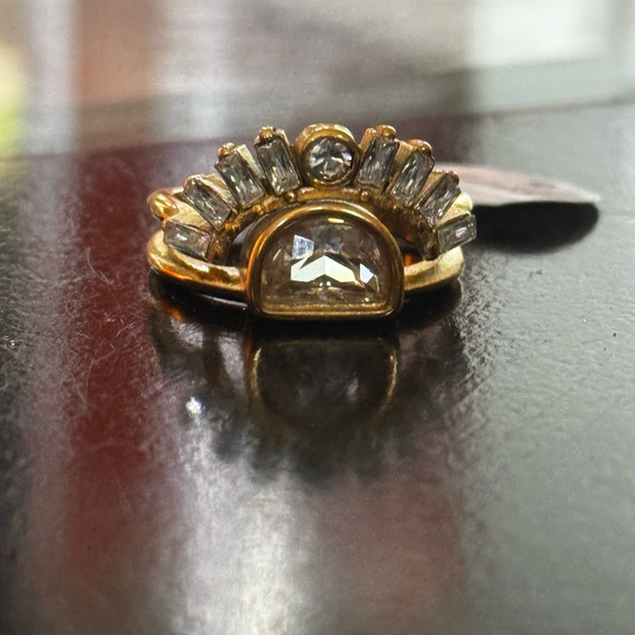 18K gold plated • Sterling silver • Antique looking SUN ring. Size 6 - Picture 5 of 7